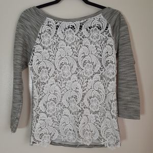 dELiA*s crochet front sweater